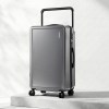 wanderlite 28 wide handle luggage suitcase travel tsa lock anthracite grey" Grey hard-shell suitcase with telescopic handle and wheels