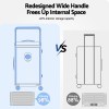 wanderlite 28 wide handle luggage suitcase travel tsa lock light blue" Suitcase wide handle design comparison graphic