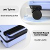 wanderlite 28 wide handle luggage suitcase travel tsa lock light blue" Hardshell suitcase with 360-degree spinner wheels