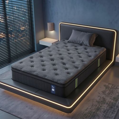 mattress lv orion 34 s 00.jpg Modern LED-lit bed with patterned mattress