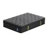 levitex single mattress 34 cm 5 zone pressure relief pocket spring with reinforced edge support & breathable gel memory foam hybrid mattress Grey patterned mattress with black sides and green trim