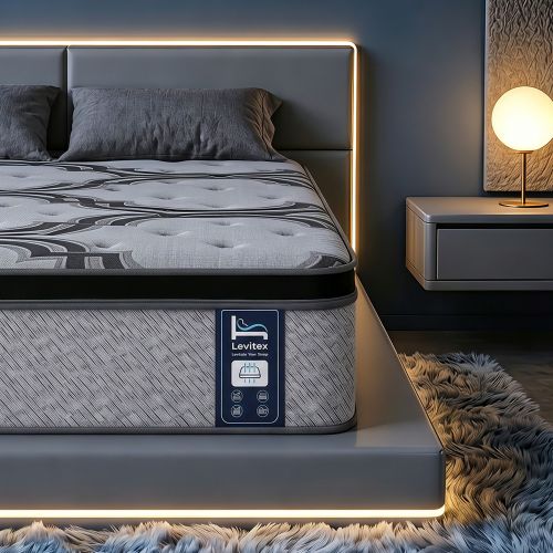 mattress lv vela 34 k 00.jpg LeviteX mattress in modern bedroom setting