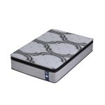 Grey patterned mattress on white background