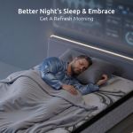 Man sleeping peacefully in modern bedroom at night