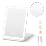 White LED light therapy lamp with brightness settings