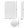 White compact mirror with dimensions labelled