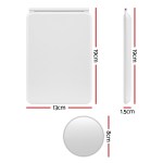 White compact mirror with dimensions labelled
