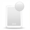 Minimalist white LED desk lamp with round head