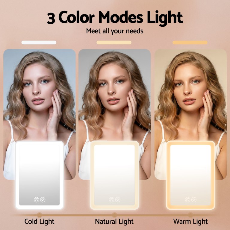 Three colour light modes comparison on model