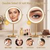 Double-sided 1X 10X magnifying vanity mirror