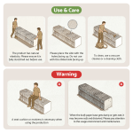 Use and care instructions for honeycomb paper bench