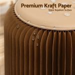Water droplets on premium kraft paper surface
