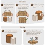 Use and care instructions for paper stool
