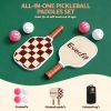 All-in-one pickleball paddles set with balls and bag