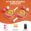 All-in-one pickleball paddles set with balls and bag