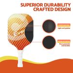 everfit pickleball paddle set fibreglass racquet honeycomb core with bag orange Pickleball paddle with honeycomb core and fiberglass surface