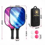 everfit pickleball paddle set fibreglass racquet honeycomb core with bag Everfit pickleball paddles set with bag and balls