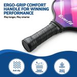 everfit pickleball paddle set fibreglass racquet honeycomb core with bag Ergonomic anti-slip racquet handle grip