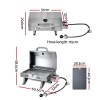 Portable stainless steel gas barbecue with dimensions