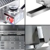 Stainless steel gas barbecue grill details close-up