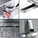 grillz portable gas bbq grill with double sided plate Stainless steel gas barbecue grill details close-up