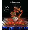 grillz portable gas bbq grill 2 burners with 2 plates Steaks grilling over high heat gas burner
