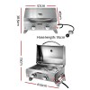 grillz portable gas bbq grill 2 burners Stainless steel two-burner gas BBQ with dimensions