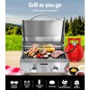 grillz portable gas bbq grill 2 burners Portable stainless steel BBQ grill with food cooking