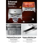 Stainless steel gas grill with thermostat control