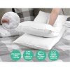 White pillows with polyester fibre filling