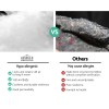 Hypo-allergenic bedding fill compared with recycled microfibre
