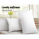 giselle bedding 4 pack bed pillow family hotel 50x90cm Two white pillows on bed by window
