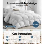 giselle bedding 700gsm duck down feather quilt super king White quilted duvet on modern bedroom bed