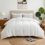 Minimalist bedroom with white quilt and monstera plant