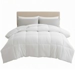 White quilted doona on neatly made bed