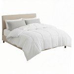 White quilted doona on upholstered bed
