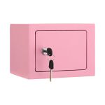 ul tech 6.5l small safe box with key lock for cash mini home security safe pink Pink metal safe with key in lock