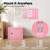 Pink wall-mounted safe with expansion screws