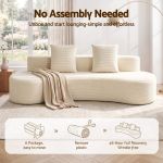 Cream modular sofa with no assembly required