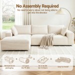 Cream modular sofa in bright living room
