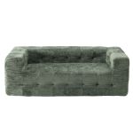 artiss comfort boneless sofa for living room green luxury chenille Green tufted fabric sofa with wide arms