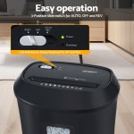 Devanti paper shredder control panel with slide switch