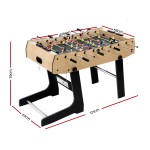 4ft soccer table foosball football game home family party gift playroom foldable Foosball table with dimensions labelled