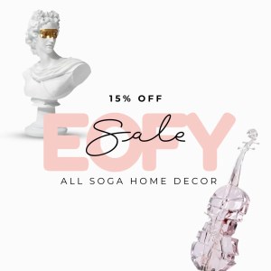 15% off EOFY sale on Soga home decor