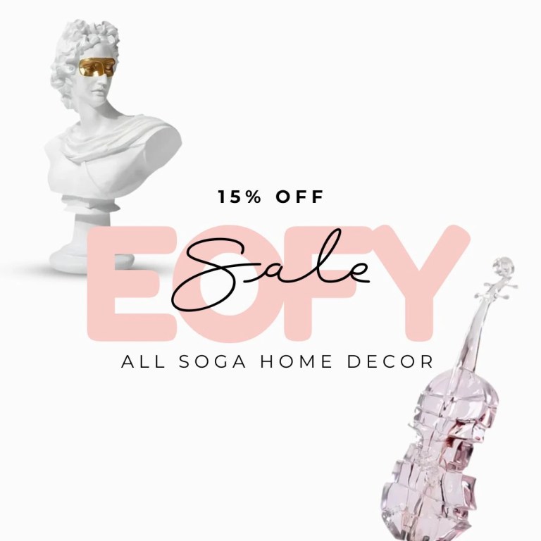 15% off EOFY sale on Soga home decor