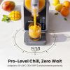 Frozen mango smoothie dispensing from countertop machine