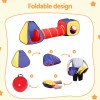Foldable kids play tunnel and tent set