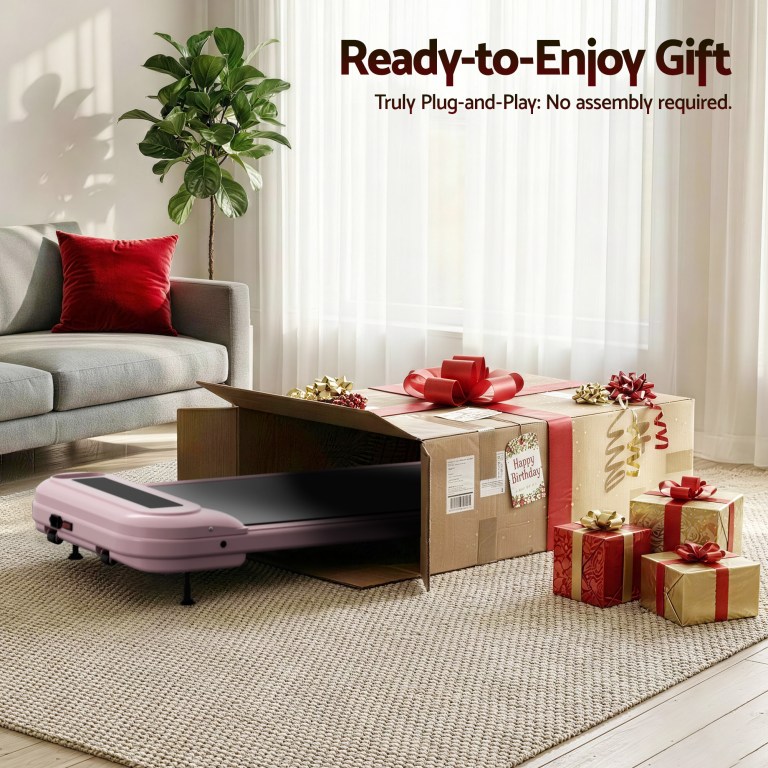 Plug-and-play fitness gift in living room setting