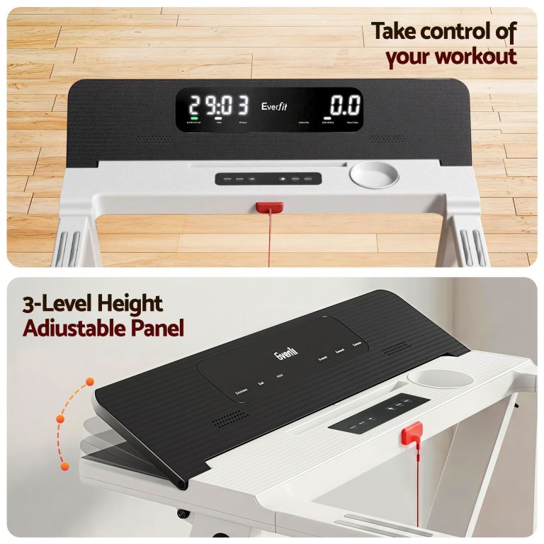 Everfit treadmill with digital display and adjustable panel