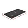 everfit 4 in 1 vibration walking pad treadmill under desk treadmills for home gym with app control 380mm black Slim under-desk treadmill with dimensions displayed